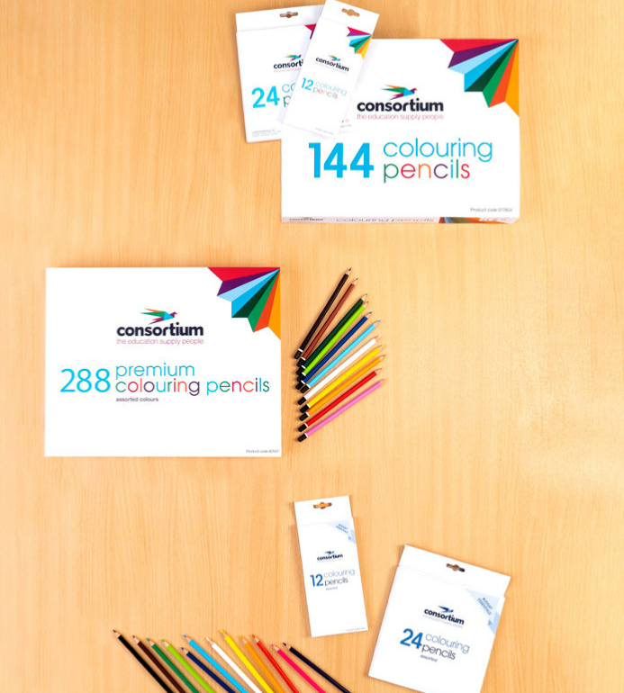 Consortium Coloring Pencils  - Assorted Pack of 12